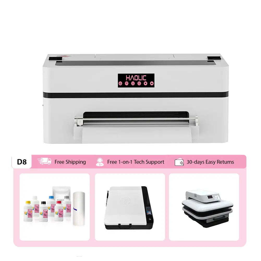 Haolic Mini D8 DTF Printer 13" | Compact Direct-To-Film Printer for Small Business & Home Use