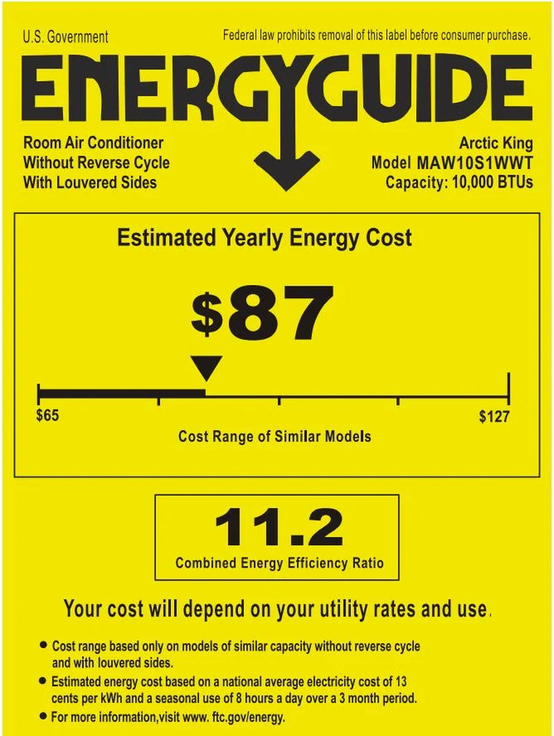 10,000 BTU 115V Smart Window Air Conditioner with Comfort Sense Remote, White, MAW10S1WWT-T, New