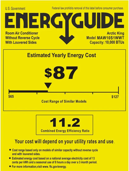 10,000 BTU 115V Smart Window Air Conditioner with Comfort Sense Remote, White, MAW10S1WWT-T, New