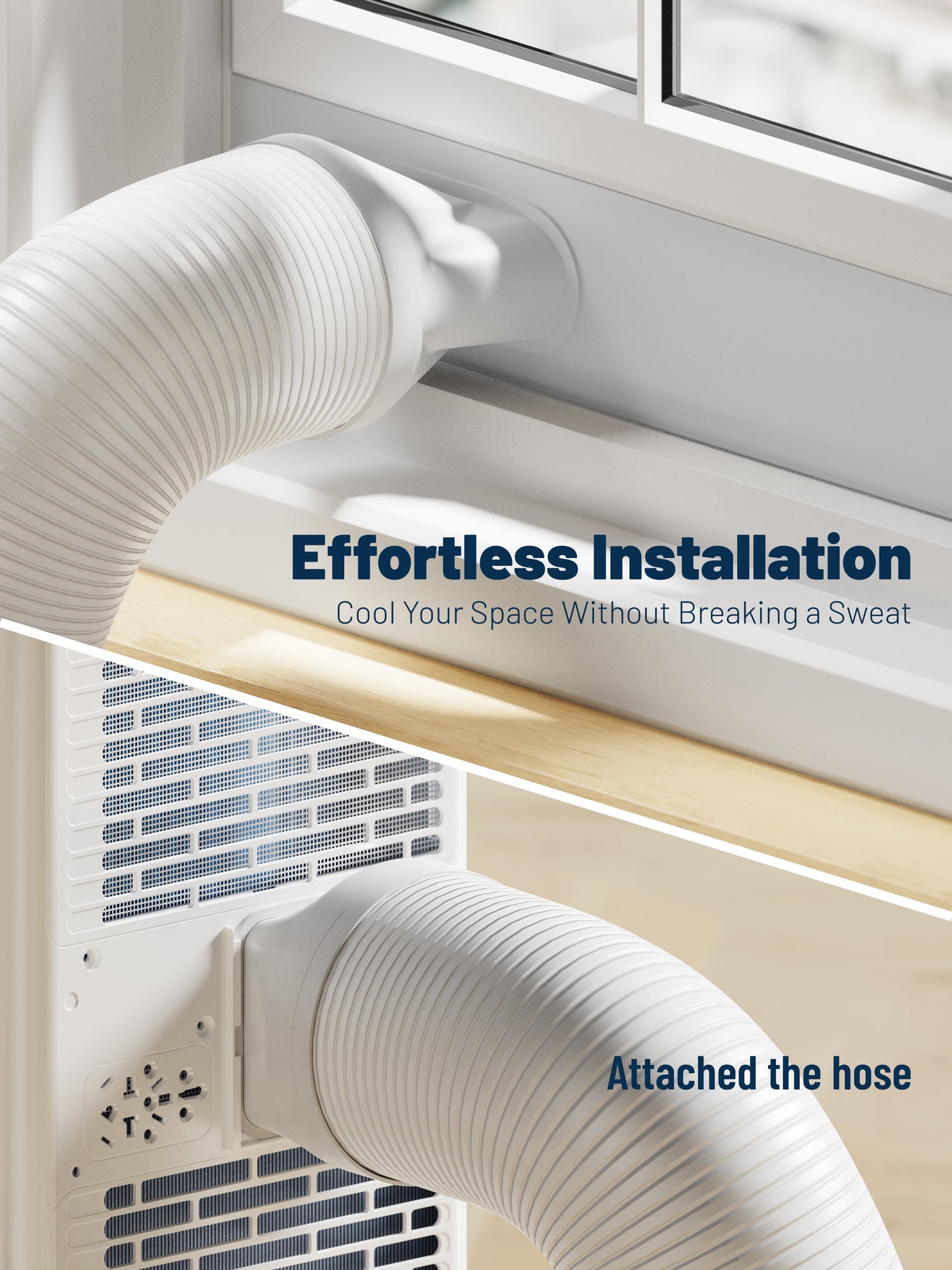 8000 BTU Portable Air Conditioner, 3-In-1 AC Unit, Dehumidifier, Fan, Remote, Timer, for Room up to 230 Sq.Ft