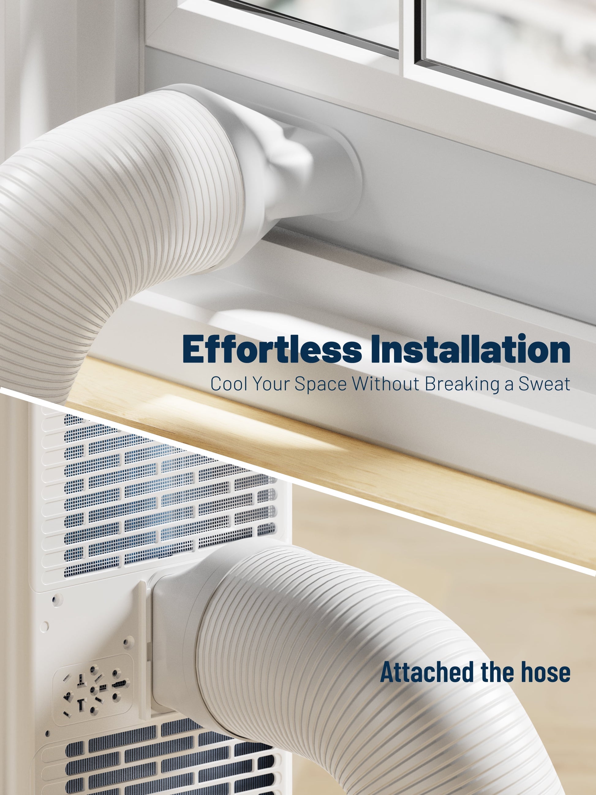 8000 BTU Portable Air Conditioner, 3-In-1 AC Unit, Dehumidifier, Fan, Remote, Timer, for Room up to 230 Sq.Ft