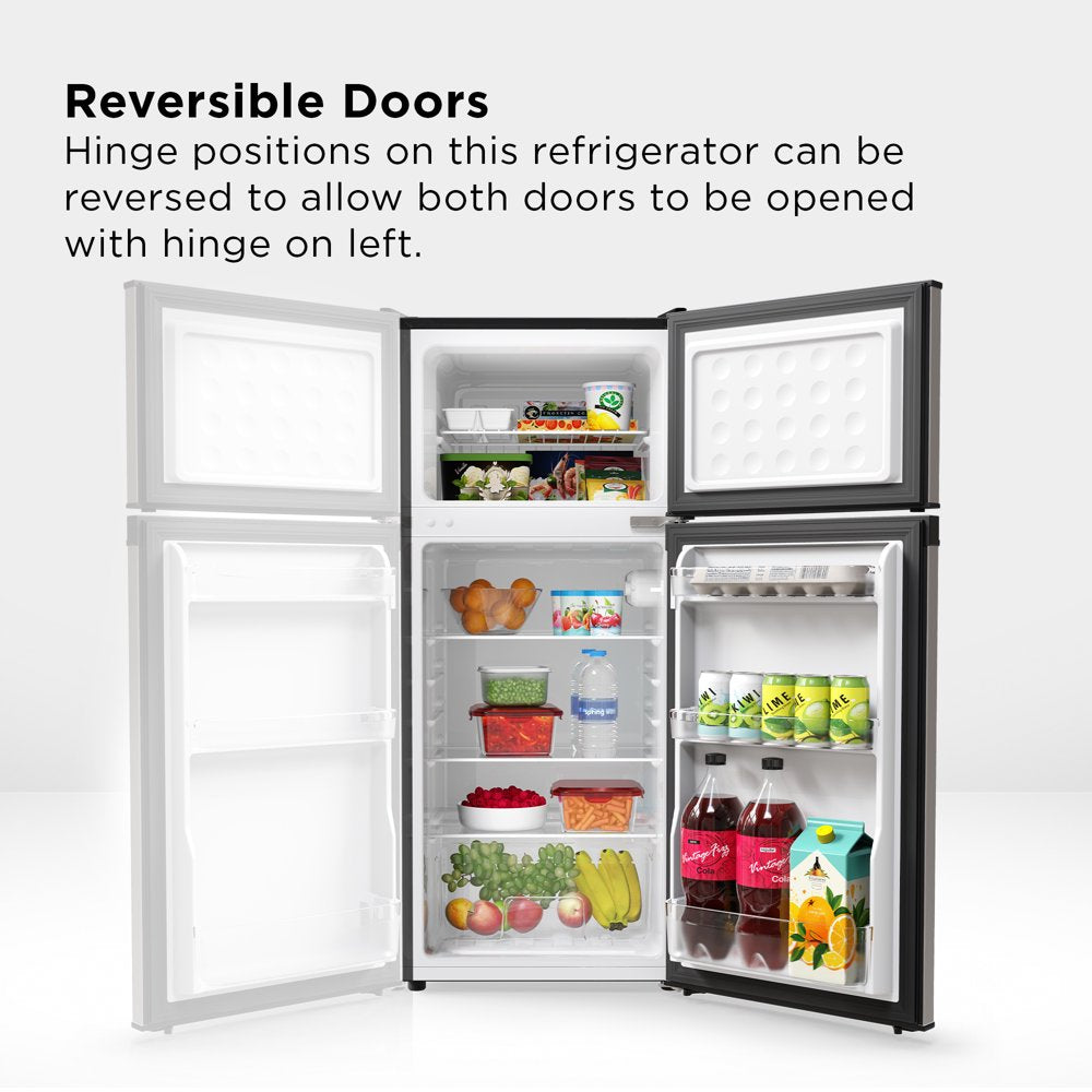 4.5 Cu. Ft. Two Door Refrigerator – Stainless Look, MR453L