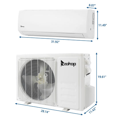 9000 BTU Wifi Enabled 19 Seer Mini Split Air Conditioner & Heater AC 115V