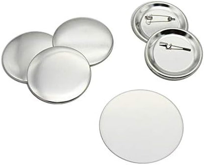 Chibuttons 58Mm Metric System Metal Pin Badge Button with Pre-Assembled Pin-Back, Upper Shell & Mylar Film (Official Chibuttons Supplies, 300 Sets)