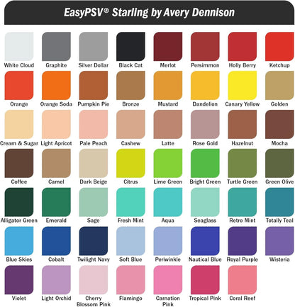 Siser Easypsv Starling 12''X1Yd - Permanent Adhesive Craft Vinyl, Dishwasher Safe, for Indoor and Outdoor Applications (Matte White)