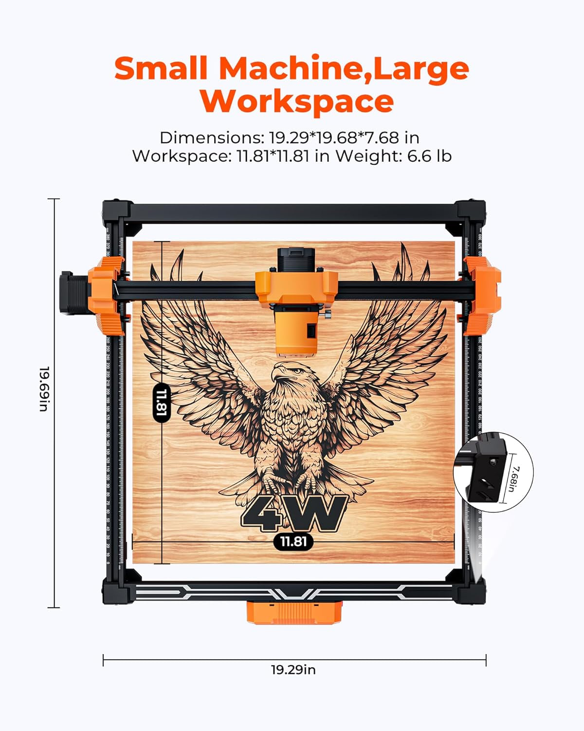 ACMER Laser Engraver Machine for Beginners, S2 4000Mw Lazer Engraving Machine with 300X300Mm Working Area, Laser Cutter for Wood, Acrylic, Leather, DIY Crafts & Small Business