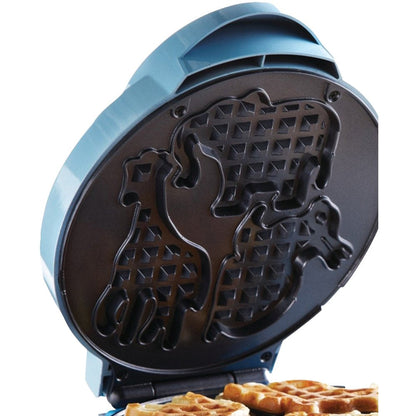 New TS-253 Non-Stick Animal Shape Waffle Maker Machine, Blue