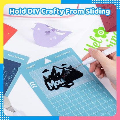 Glee S501 Vinyl Cutting Machine, 3 Likcut Light Grip Cutting Mats