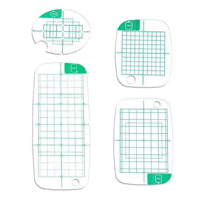 4Pc Embroidery Hoop Set & Accessories for Brother SE2000, PE900 & Other Models