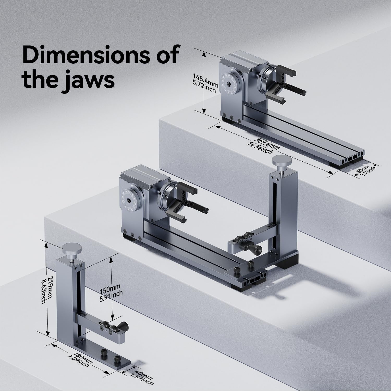 LONGER Rotary Extender (With Riser) Is Ideal for Engraving Cylindrical, Wine Glass, and Irregular Objects. Compatible with Nano, Nano Pro, Ray5, B1, and Most Other Laser Engravers.