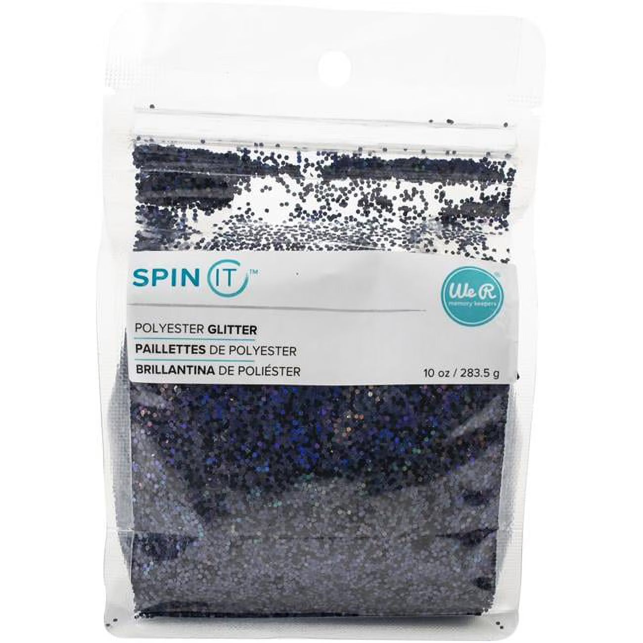 Spin It Chunky Glitter 10Oz-Black