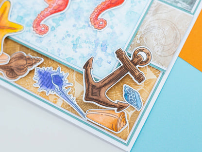 Crafter'S Companion Coastal Collection Stamp & Die - Out at Sea