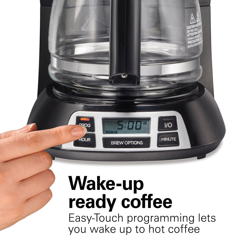 Programmable Coffee Maker, 12 Cups, Stainless Steel Accents, New, 49630