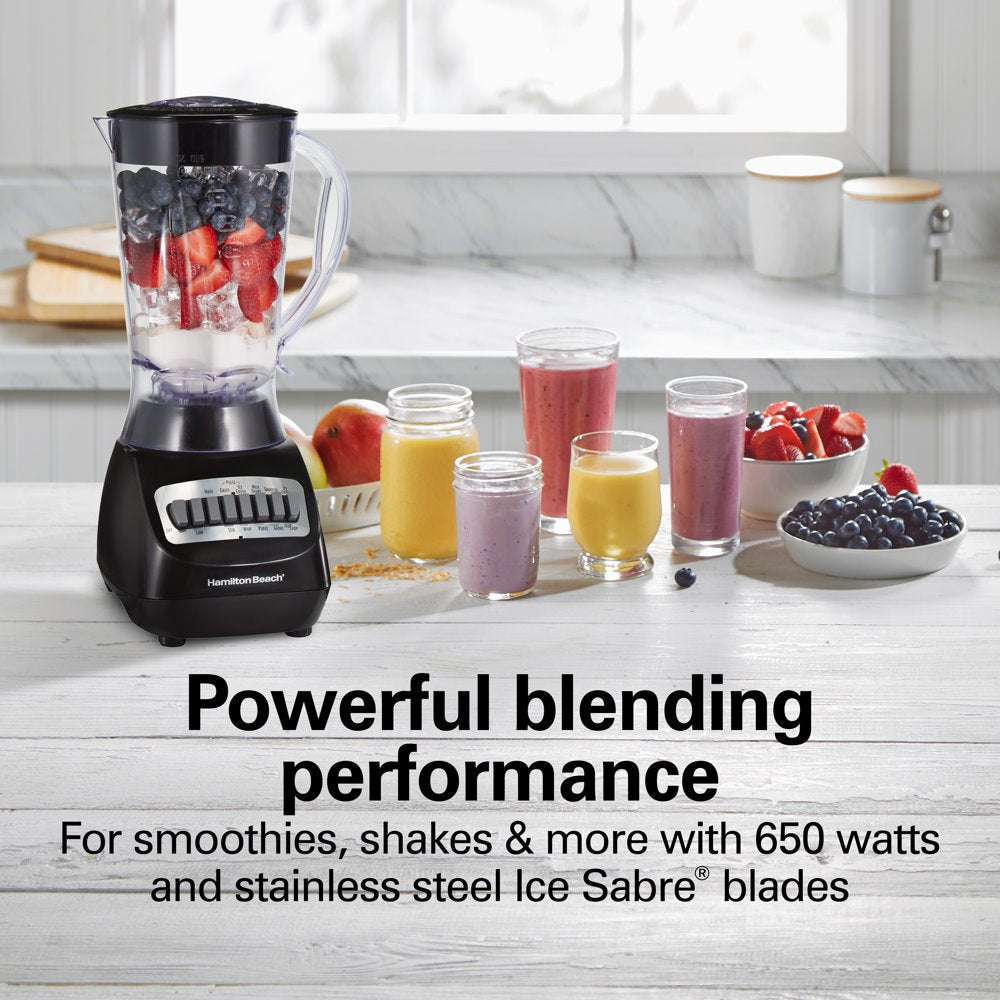 Smoothie Blender, 56 Oz. Jar, 10 Speeds, New, Black, 50190F