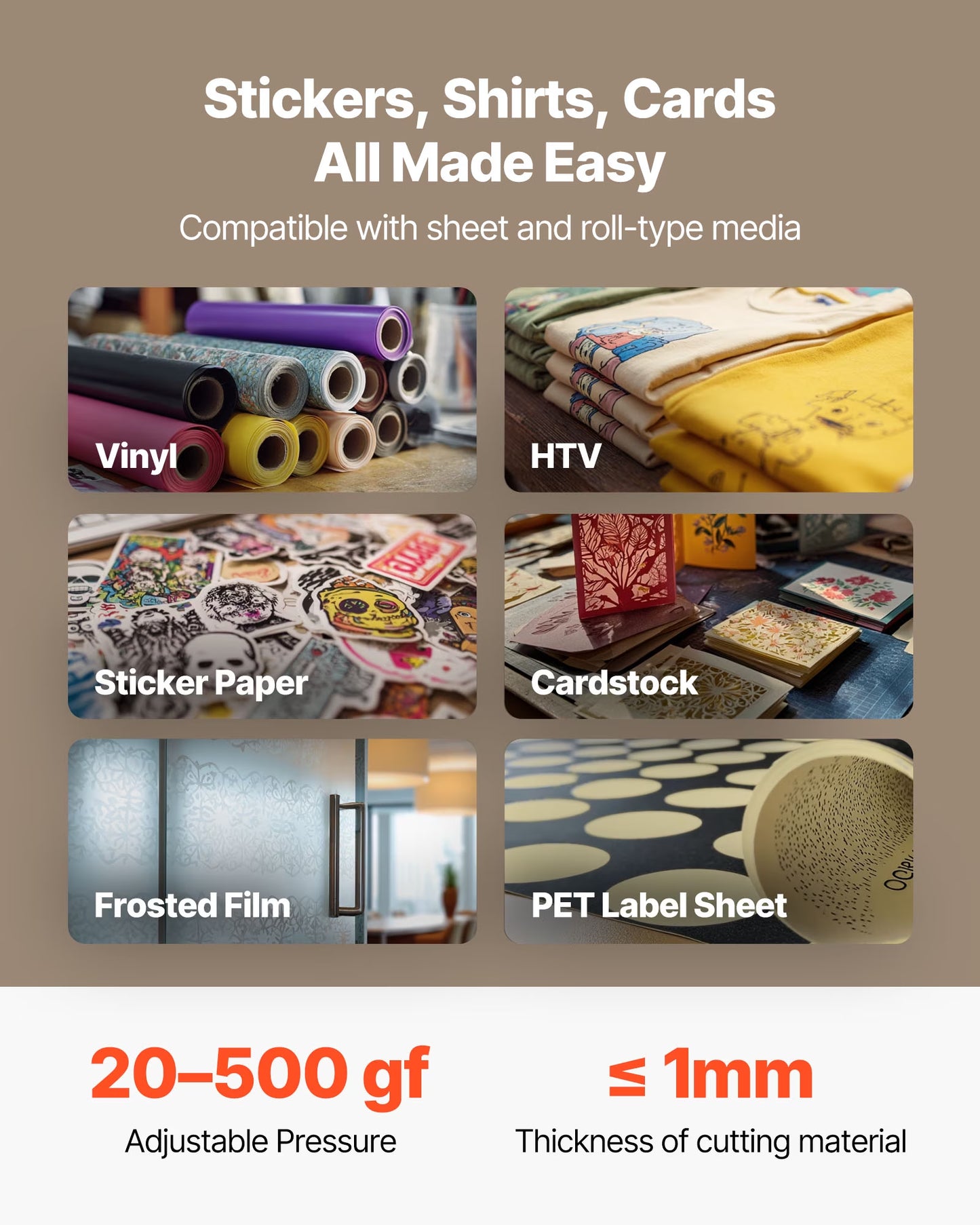 VEVOR Vinyl Cutter Machine, 28 Inch Max Feed Width, Dual Blades, Adjustable Force and Speed, LED Display, Vinyl Plotter Cutter Printer Bundle with Sticker Sheets, Transfer Film, Signmaster Software