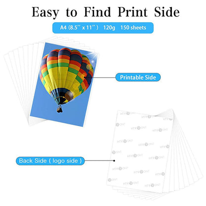 150 Sheets 120Gsm Sublimation Paper 8.5"X 11" Compatible with Epson Inkjet Printer