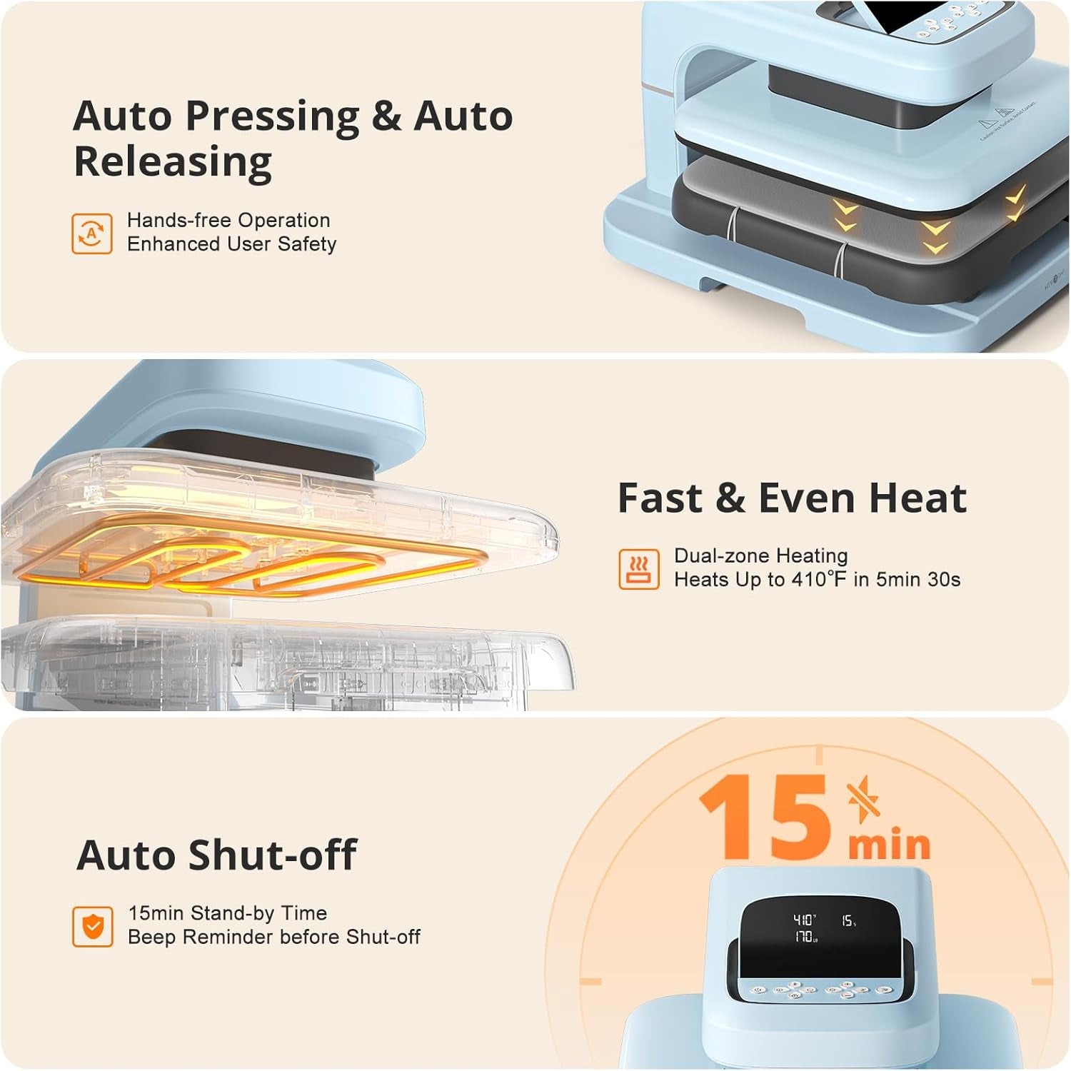Hat Press Machine - Hat Press Heat Machine for Caps with 2 Platens + Automatic Heat Press 2 - Heat Press Machine for T Shirts