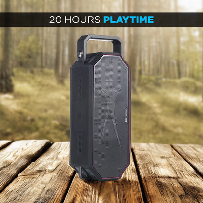 Hydrashock 2.0 Everythingproof™ Bluetooth Speaker, 20H Playtime, Hyperedge LED, Qi Wireless Charging, IP67 Waterproof, Party Sync, USB-C Fast Charge