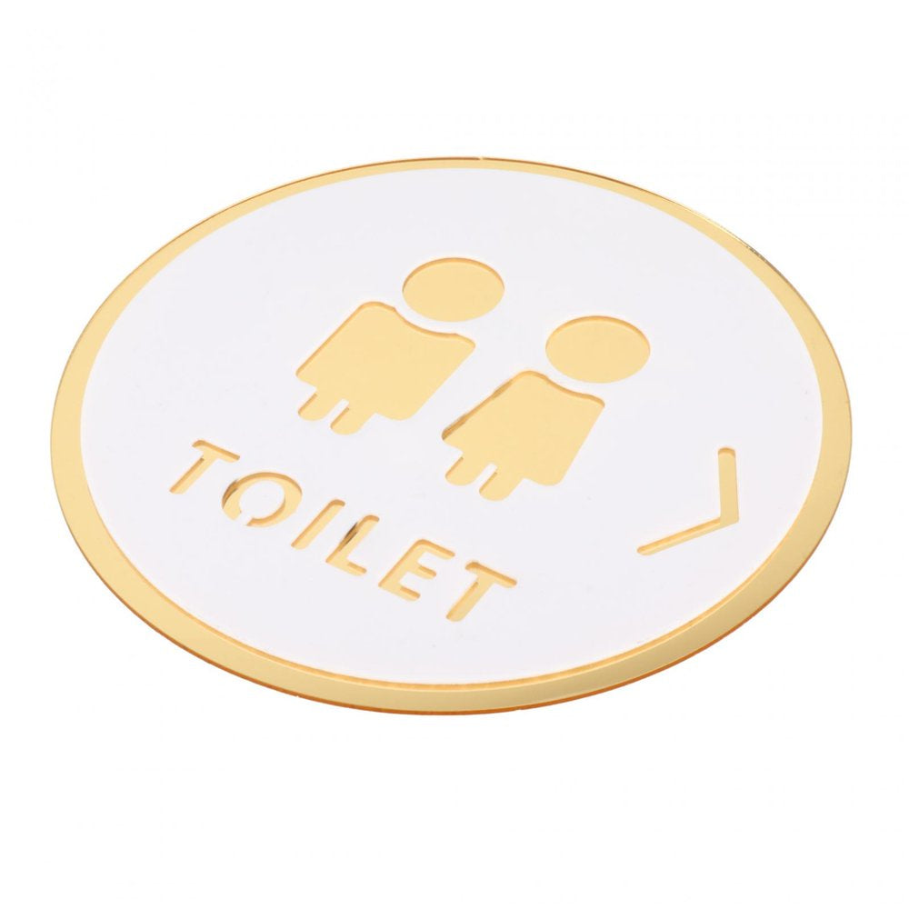 Toilet Door Sign Bathroom Sign Acrylic Pictogram Toilet Symbol Bathroom Door Signage Restroom Sign for Commercial Public Place Store Mall Style B