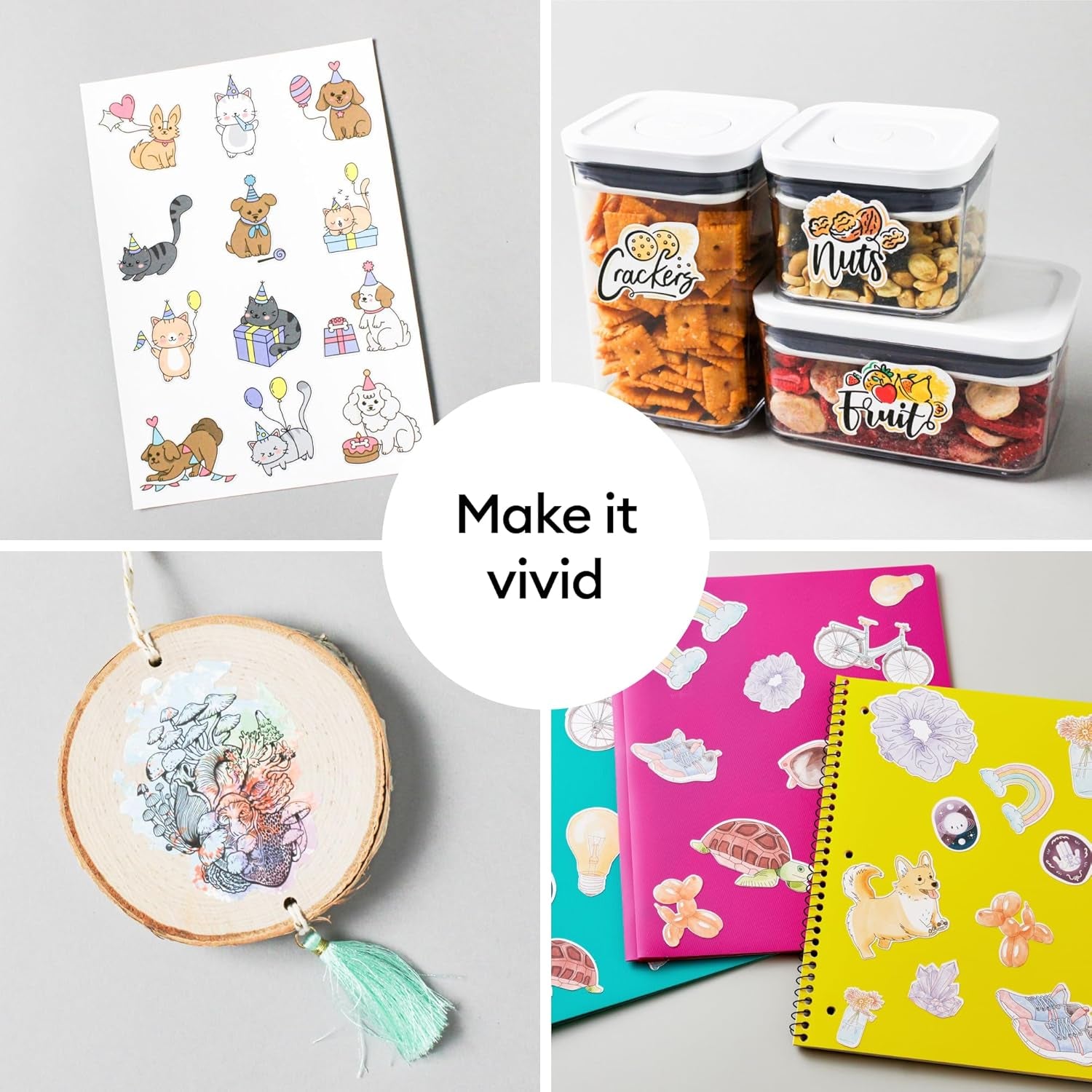 Cricut Printable Vinyl - 25 White Sheets, US Letter Size (8.5In X 11In) - Compatible with Inkjet Printers - for Joy Xtra, Explore, & Maker Machines