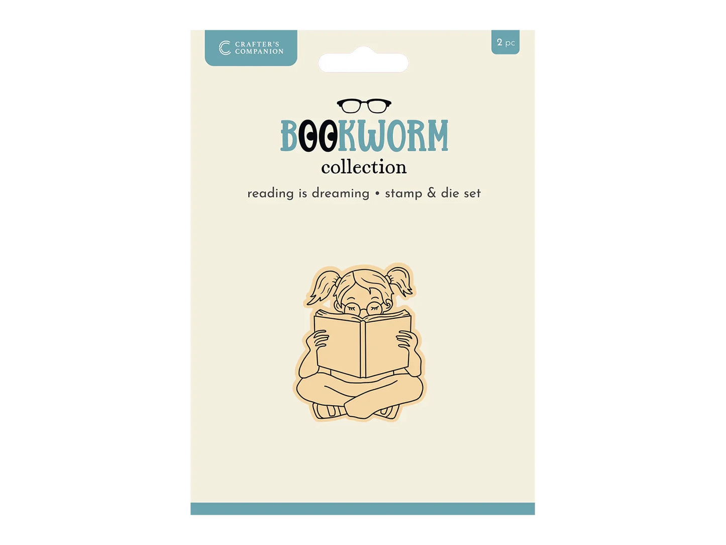 Crafters Companion Bookworm Collection Stamp & Die Set - Reading Is Dreaming