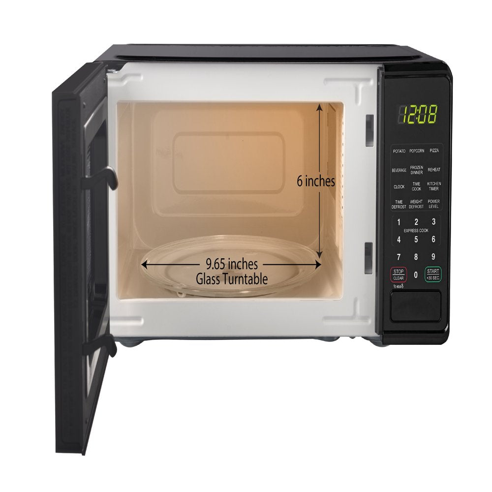 0.7 Cu Ft Countertop Microwave Oven, 700 Watts, Black, New