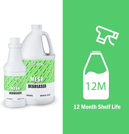 Ecotex® Screen Printing Mesh Degreaser (Quart - 32Oz.) - Silk Screen Cleaner, Oil and Residue Remover - Screen Printing Frame Degreaser and Mesh Cleaner, Eco-Friendly Screen Printing Supplies