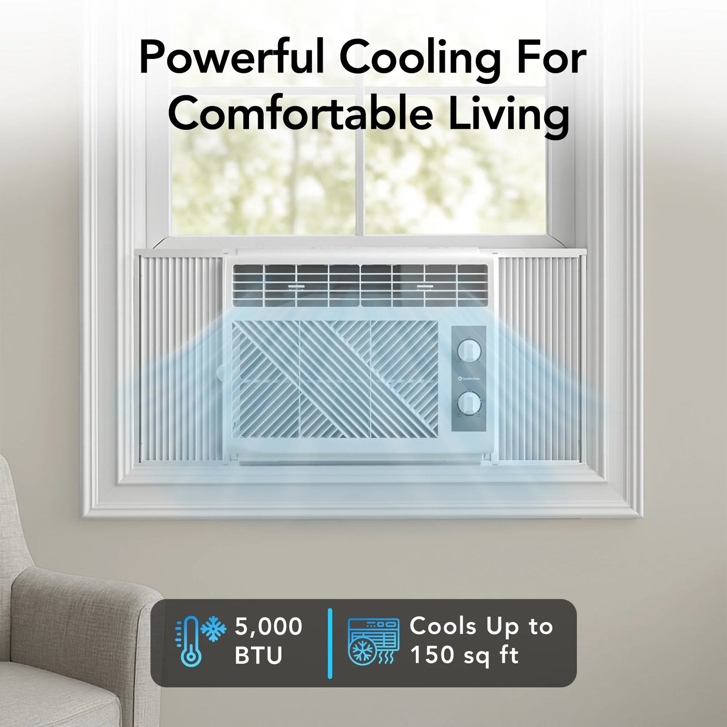 5,000 BTU Window Mounted Room Air Conditioner