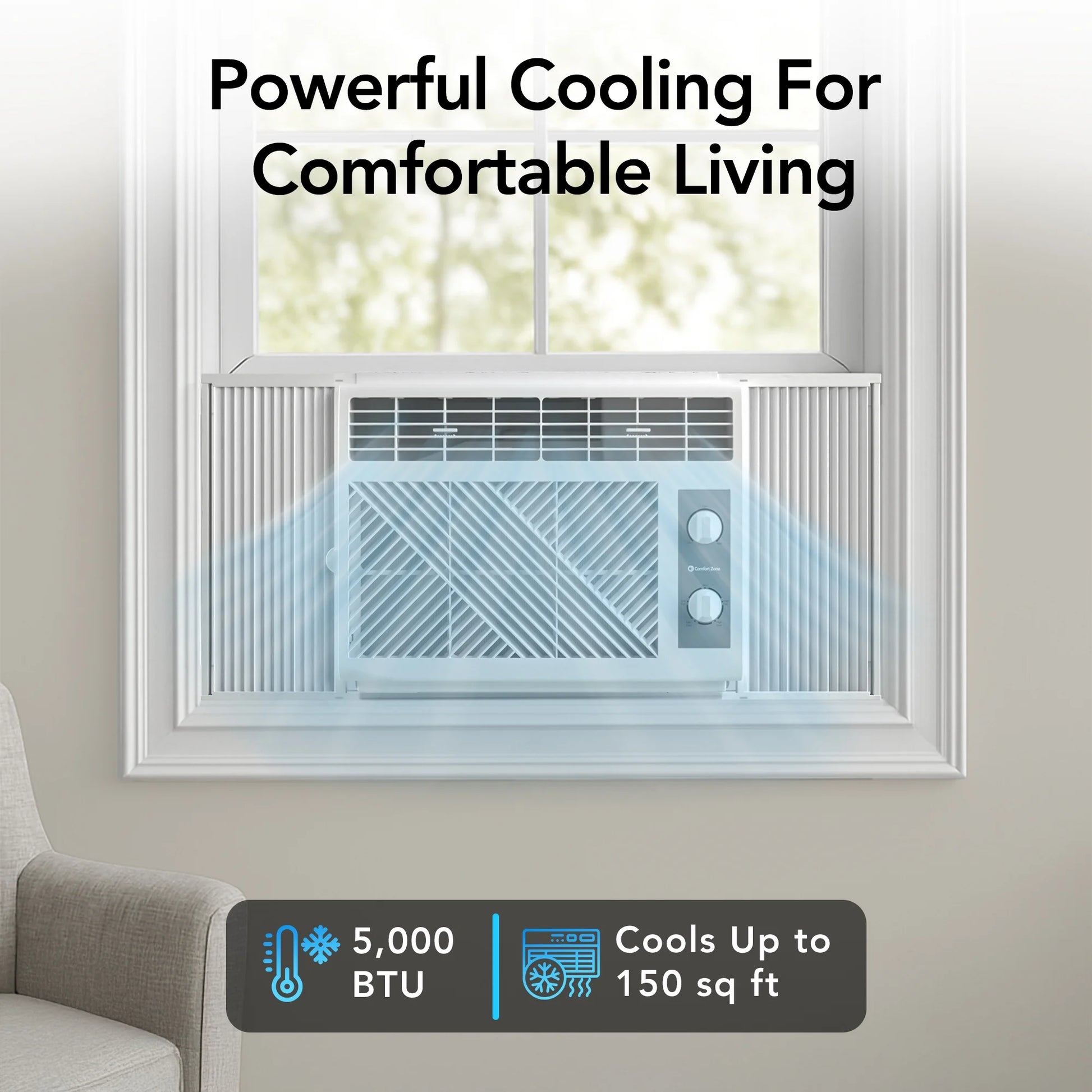 5,000 BTU Window Mounted Room Air Conditioner