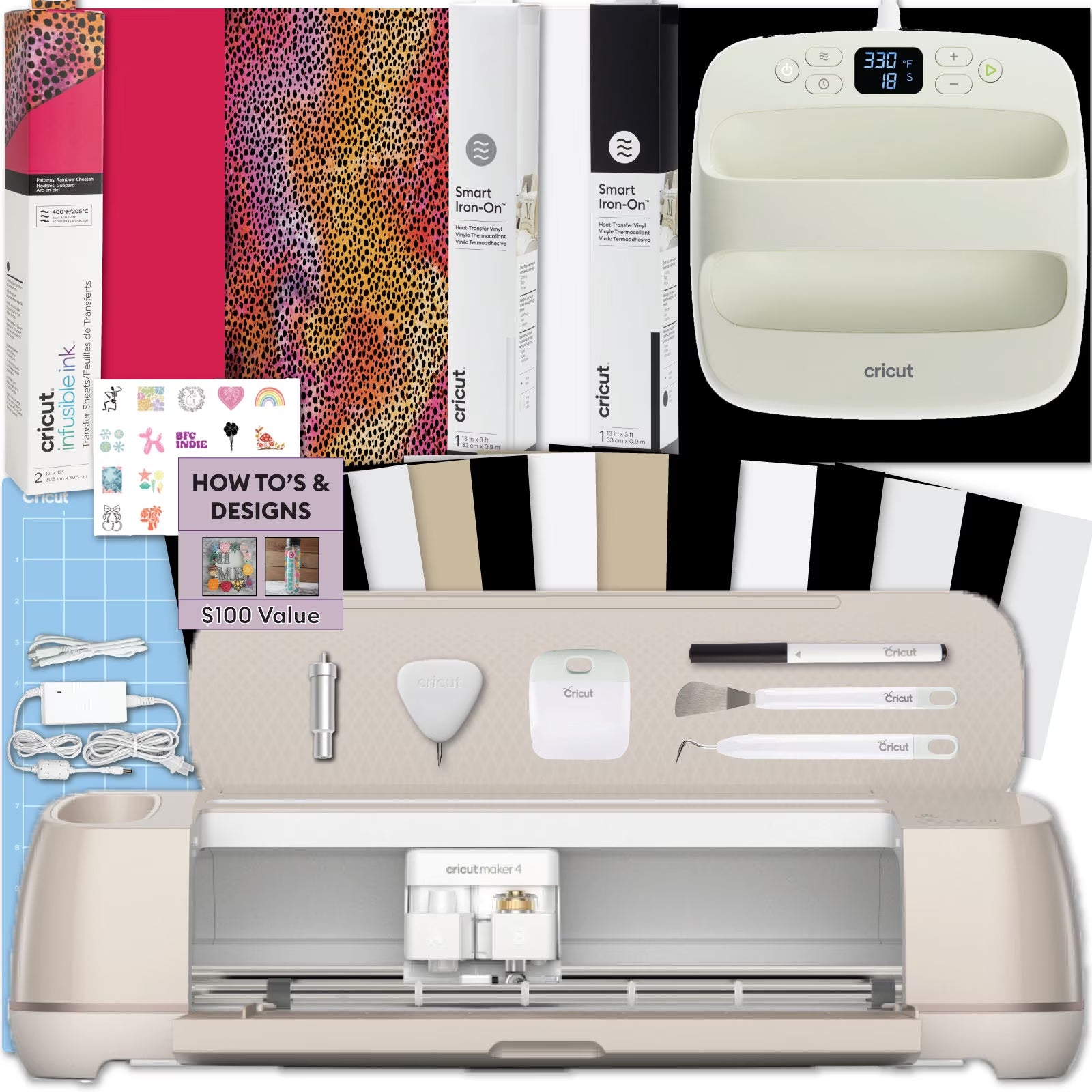 Cricut Maker 4 Vinyl and Iron-On DIY Project Bundle
