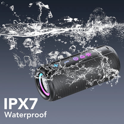 Portable Bluetooth Speaker, 30W Super Loud Bluetooth 5.4 Speaker Wireless, Boost Bass 3.0, 30H Playtime, 8 RGB Modes, IPX7 Waterproof Speaker, TWS Pairing, for Outdoor/Home/Party, Gift Ideas