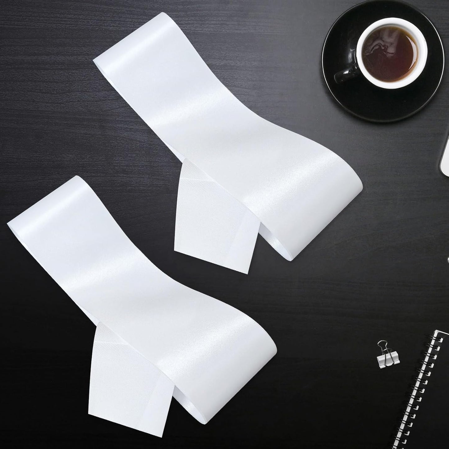 25Pcs White Sashes Blank Satin Sublimation Sash for Pageants to Decorate Plain 2026 Senior Graduation Birthday Sash for Women Homecoming