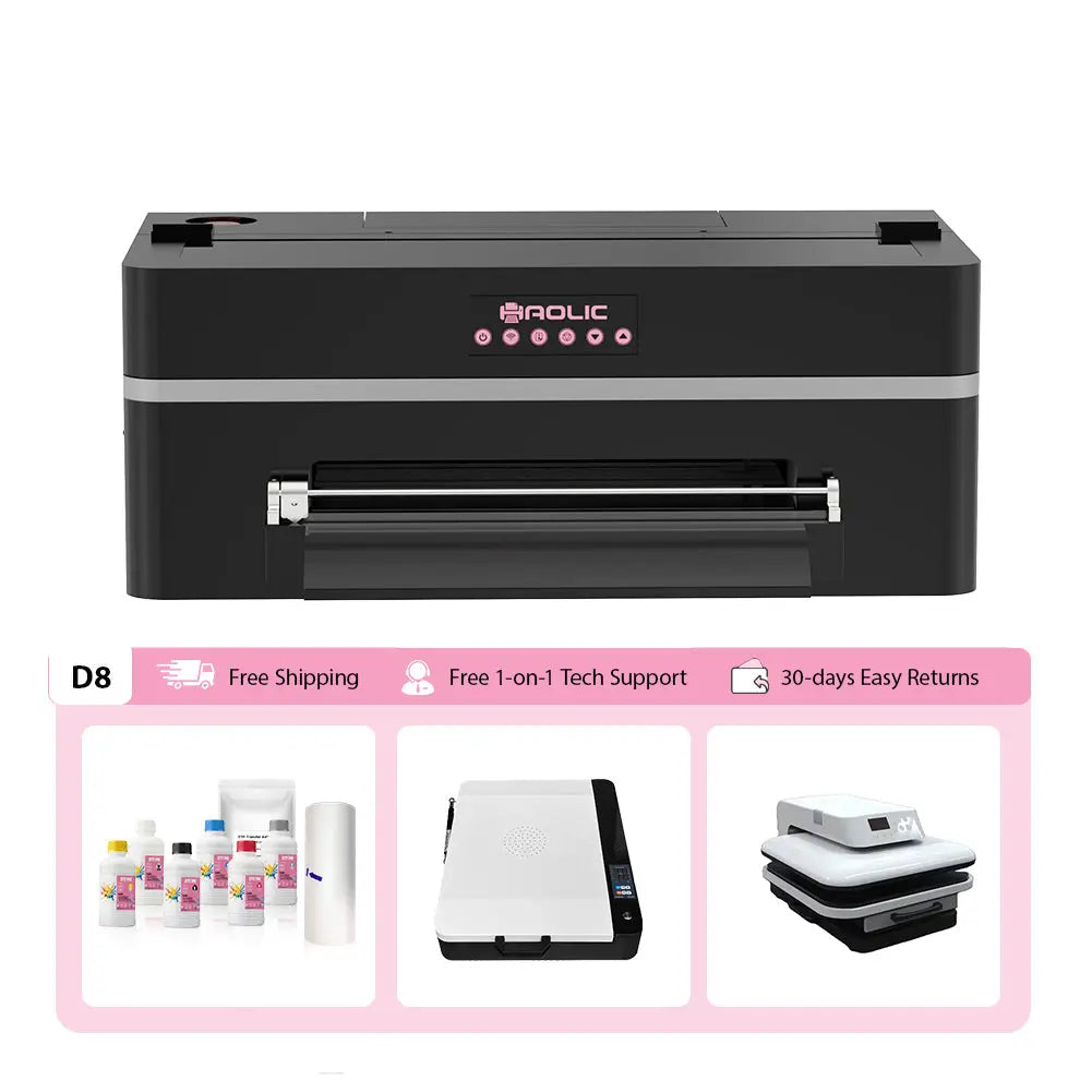 Haolic Mini D8 DTF Printer 13" | Compact Direct-To-Film Printer for Small Business & Home Use