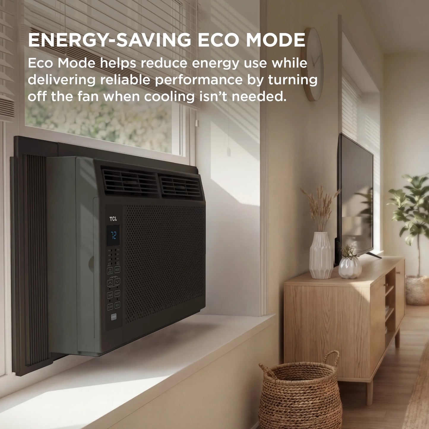 5,000 BTU Window Air Conditioner (Black) - 150 Sq Ft, LED Display, Included Remote, Compact, Dorm Friendly - W5W3M-B