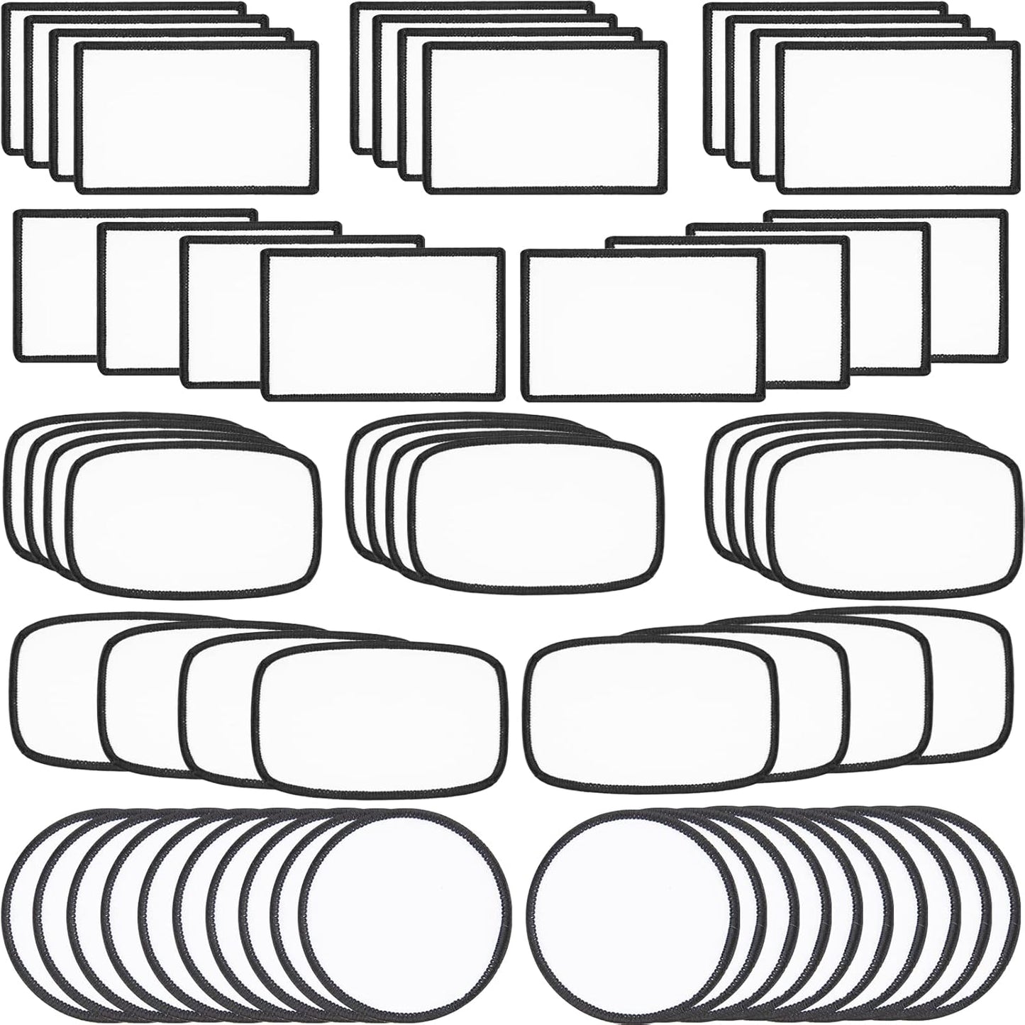 60 Pcs Sublimation Patches - Iron on Blank Patches for DIY Crafts Hats Caps Backpack Uniforms