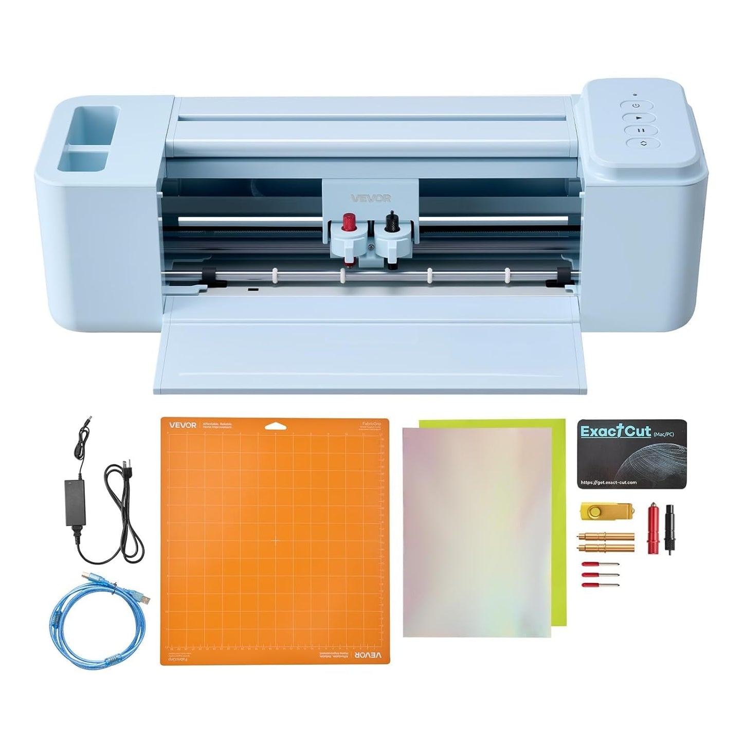 VEVOR Vinyl Cutting Machine, 12 In, Button-Controlled Vinyl Cutter, 5000+ Built-In Design Resources, Compatible with Mac, Windows, Android and Ios, for Creating Customized Crafts Cards, Home Decor