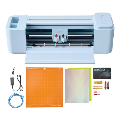 VEVOR Vinyl Cutting Machine, 12 In, Button-Controlled Vinyl Cutter, 5000+ Built-In Design Resources, Compatible with Mac, Windows, Android and Ios, for Creating Customized Crafts Cards, Home Decor