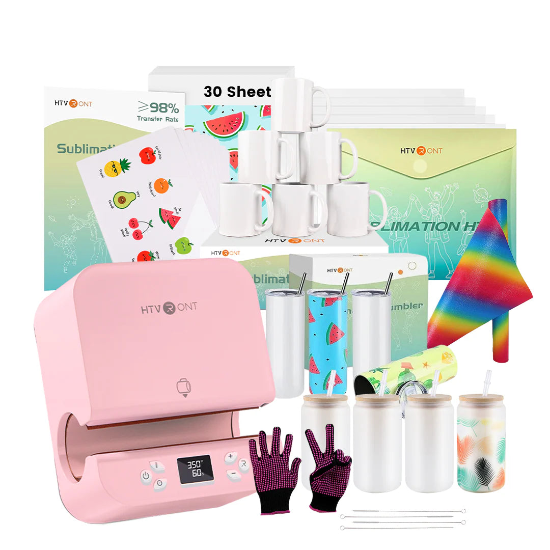 Auto Tumbler Heat Press Machine 120V +Super Valued Bundle