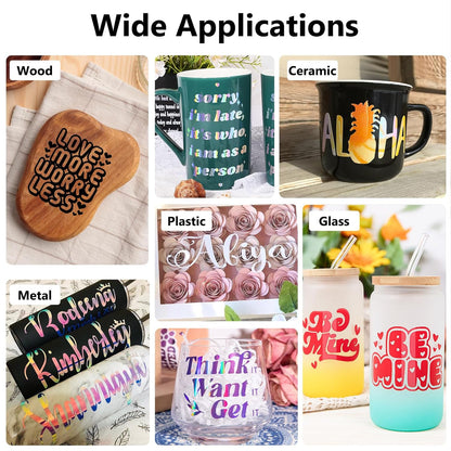 Transfer Tape for Vinyl - 12" X 32FT Vinyl Medium Tack Transfer Paper for Permanent Vinyl, Stickers, Decals, Signs, Windows, Alignment Grid & Clear