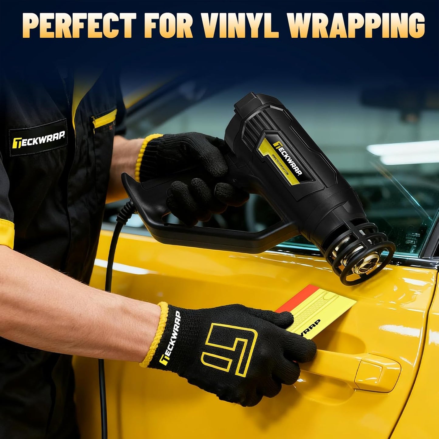 Heat Gun 2000W with LCD Display, Adjustable Hot Air Gun for Vinyl Wrap, Shrink Wrap, Paint Removal & DIY Crafts (122–1202°F)