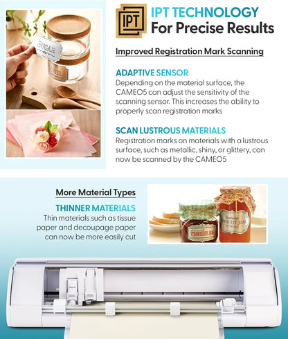 Silhouette Cameo5Α (Alpha) 12" Smart Cutting Machine - Classic White