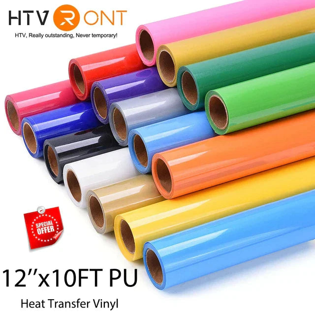 HtvRont 20 rolls HTV Heat Transfer Vinyl Bundle - 12" x 5ft HTV Vinyl Rolls