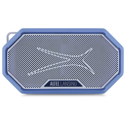 Hydramini 2.0 Everythingproof Bluetooth Speaker, Waterproof IP67, Floats, 12-Hour Playtime, Built-In Magnet, Carabiner & Mount, Blue White