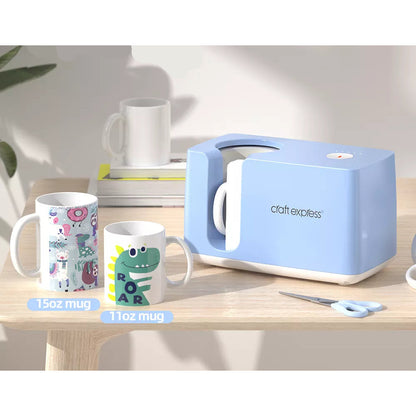 CRAFT EXPRESS MUG PRESS STARTER KIT BUNDLE WITH 12 11OZ SUBLIMATION MUGS