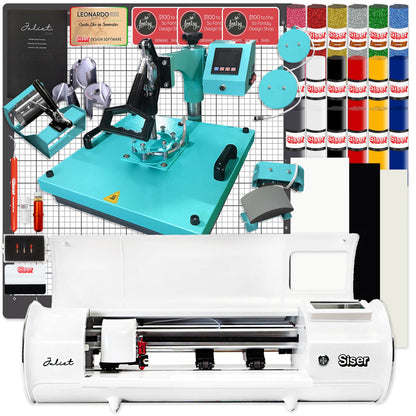 Siser Juliet Deluxe Easyweed Heat Transfer (HTV) Bundle w/ 8-in-1 Heat Press