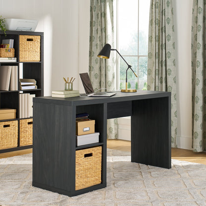Cube Storage Office Desk, Charcoal