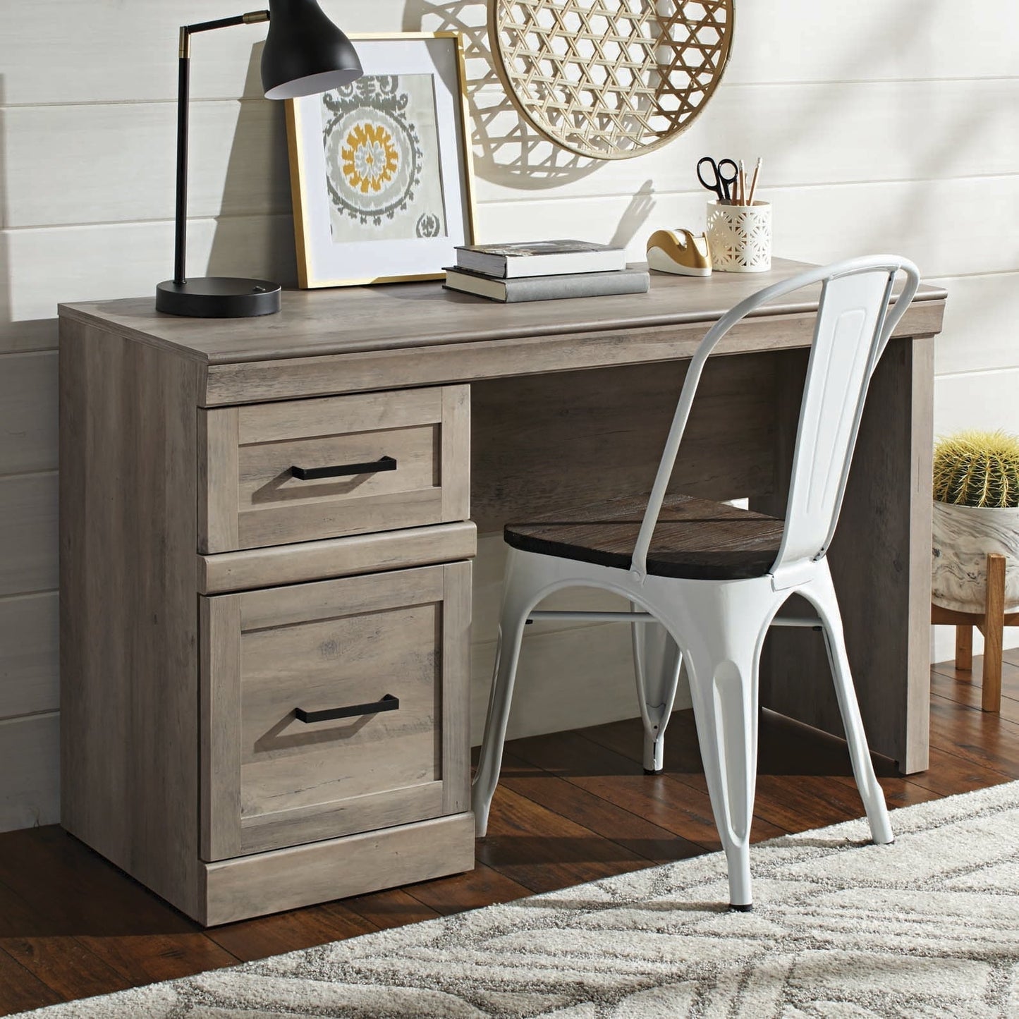 Glendale Transitional Desk, Rustic Gray Finish