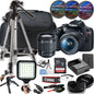 Canon EOS Rebel T7 / EOS 2000D 24MP DSLR Camera W/Ef-S 18-55Mm F/3.5-5.6 Is II Lens + LED Light + 64GB Memory + Filters + Case + Tripod + Grips + Hood, and More (24Pc Bundle) (International Version)