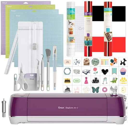 Cricut Explore Air 2 Essentials Bundle, Boysenberry