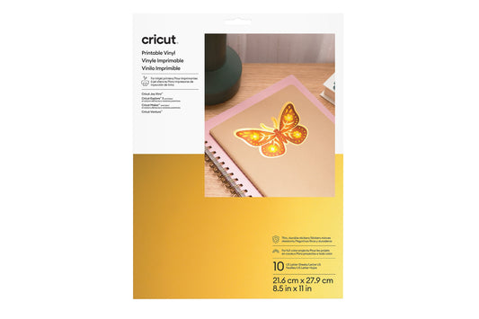 Cricut® Printable Vinyl (10 Ct), 8.5" X 11",Gold